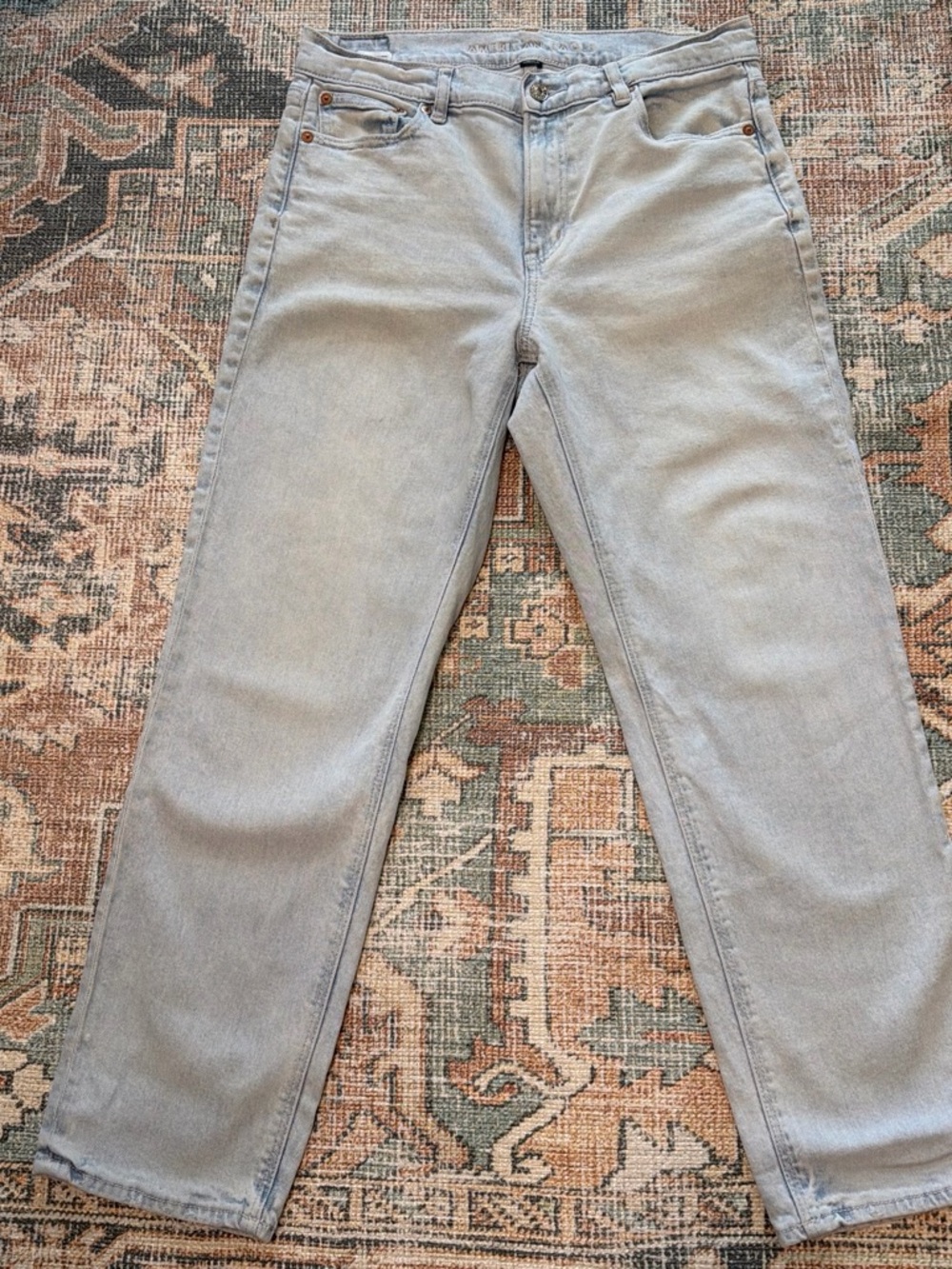 Light American Eagle Straight Leg Cropped Jeans Size 29x26